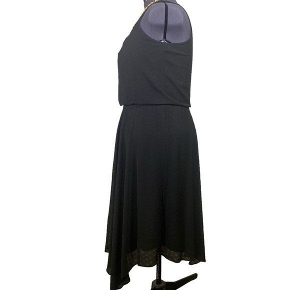 Madison Leigh women's plus size 16 sleeveless beaded black midi dress asymmetric - Picture 3 of 8